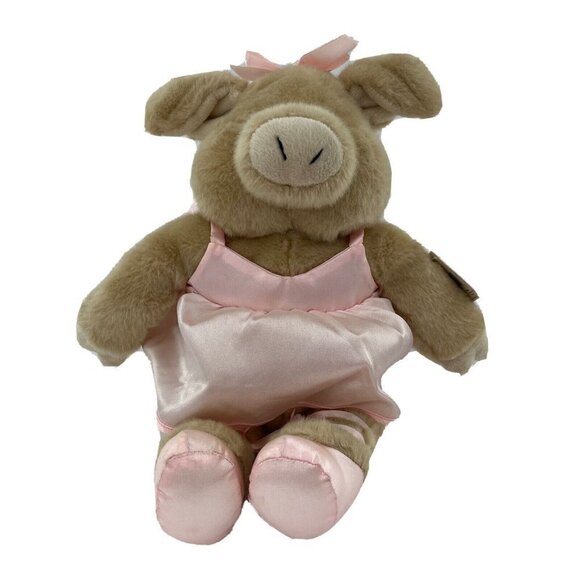 VTG Ganz PIGSVILLE PLUSH PIG PRIMA BALLERINA Stuffed 1992 New w Tag 16" - Picture 1 of 7